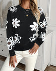 Madeleine - Blomstret sweater til kvinder