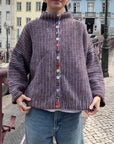 Brisalora - Strikket cardigan med flerfarvede knapper