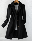 Gavryxa - Feminin vintage-trenchcoat med taljeret snit til overgangssæsonen