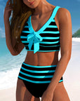 Laluna® stribet bikini med høj talje – flatterende talje, tidløst stribet look