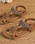 Hovira - Behagelige flade bohemesandaler i Ibiza chic-stil