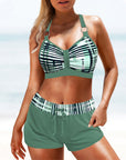 Janette - Elegant højtaljet ribbet bikini