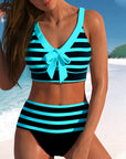 Laluna® stribet bikini med høj talje – flatterende talje, tidløst stribet look