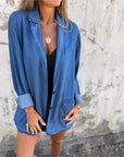 Lucinda – Blazer i denimlook