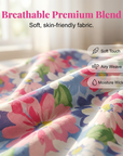 Marovelle - Feminine blomstrede bukser med justerbar talje og lommer