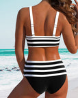 Laluna® stribet bikini med høj talje – flatterende talje, tidløst stribet look
