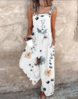 Indira - Ærmeløs jumpsuit med smukt print