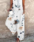 Indira - Ærmeløs jumpsuit med smukt print