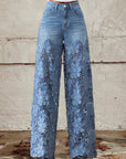 Lisandra - Jeans med mellemhøj talje, blonde og patchwork til en afslappet og trendy stil