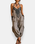 Delvessa - Boheme-jumpsuit til kvinder med justerbare stropper