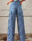 Lisandra - Jeans med mellemhøj talje, blonde og patchwork til en afslappet og trendy stil