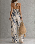 Gavelynn - Jumpsuit til damer med halterneck og vide ben