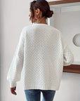 Risette - Strikket blomstret cardigan