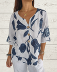 Evorra - Elegant top med blomsterprint