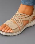 Janira - Sandaler til damer med behagelige justerbare flettede remme