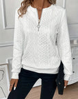 Sanne - Sweater med lynlås