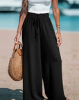 Thea - Ensfarvede oversized bukser