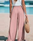 Thea - Ensfarvede oversized bukser