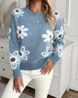 Madeleine - Blomstret sweater til kvinder