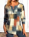 Erin -Top med geometrisk print