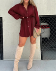 Demi - Kort jumpsuit i satin
