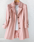 Gavryxa - Feminin vintage-trenchcoat med taljeret snit til overgangssæsonen