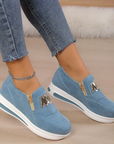 Nella - Komfortable ortopædiske sko med casual slip-on-plateau til kvinder