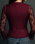 Bruxelle - Elegant blondebluse til damer med transparente ærmer