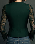 Bruxelle - Elegant blondebluse til damer med transparente ærmer
