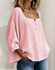 Glyressa - Elegant damebluse med firkantet hals