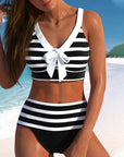 Laluna® stribet bikini med høj talje – flatterende talje, tidløst stribet look