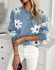 Madeleine - Blomstret sweater til kvinder