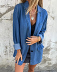 Lucinda – Blazer i denimlook