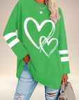 Faloria - Oversized sweatshirt til damer med hjerteprint