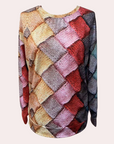 Salomé - Farverig sweater med mønster