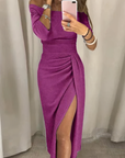 Jane - Off-shoulder glimmerkjole