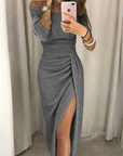 Jane - Off-shoulder glimmerkjole
