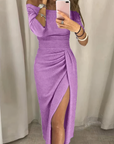 Jane - Off-shoulder glimmerkjole