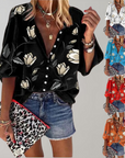Yelena - Sommerbluse med blomsterprint til kvinder