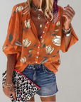 Yelena - Sommerbluse med blomsterprint til kvinder