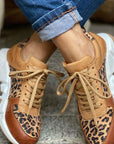 Eleonora - Casual leopardsneakers med tykke såler