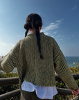 Brisalora - Strikket cardigan med flerfarvede knapper