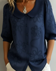 Ismeline - Bluse med broderede blomster