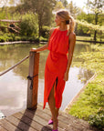 Anavella - Elegant sommerlig midikjole | Perfekt til bryllupper og sommerfester