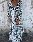 Gisela - Luftig sommerkjole med leopardprint