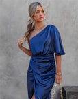 Estelle️ - One shoulder-kjole i satin