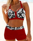 Janette - Elegant højtaljet ribbet bikini
