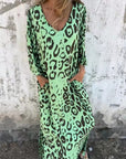 Gisela - Luftig sommerkjole med leopardprint