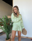 Demi - Kort jumpsuit i satin