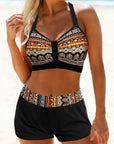 Janette - Elegant højtaljet ribbet bikini